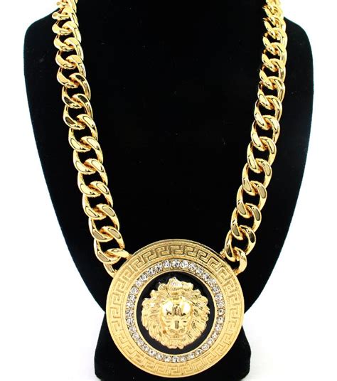 lion versace shirt|authentic Versace lion necklace.